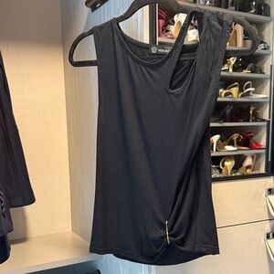 Black Twist Detail Tank Top